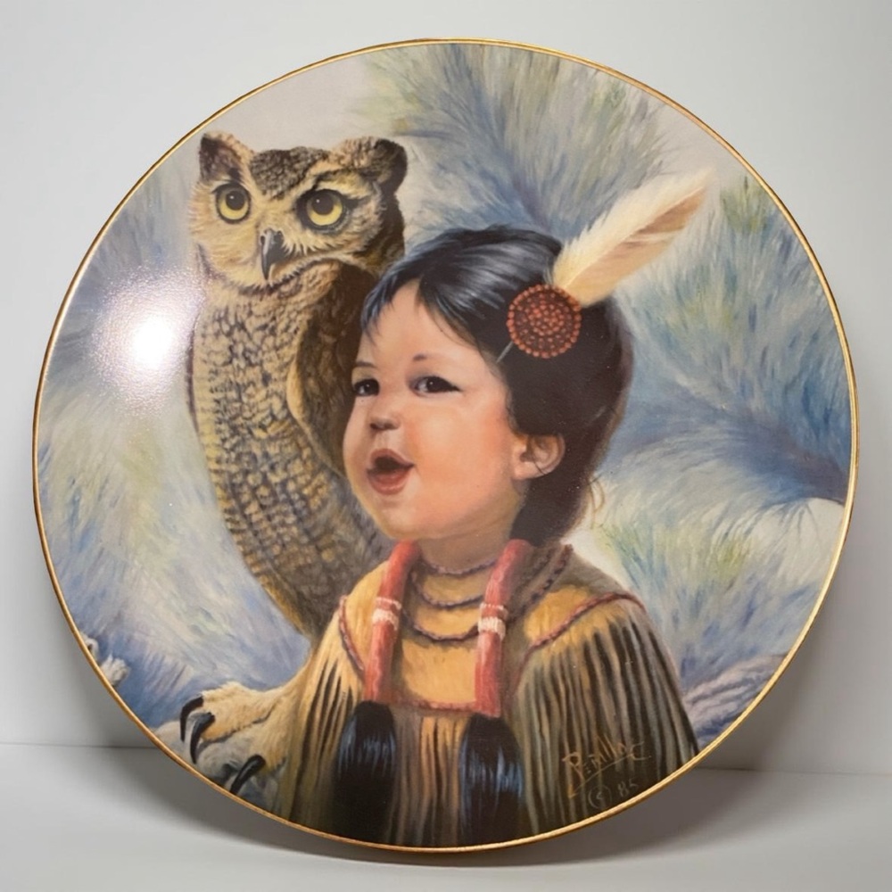 1986 Collector’s Plate Native American Indian Girl